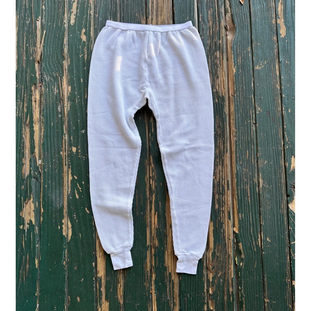 Unbranded White Waffle Knit Thermal Leggings Long Johns Boys Large 12 Base Layer